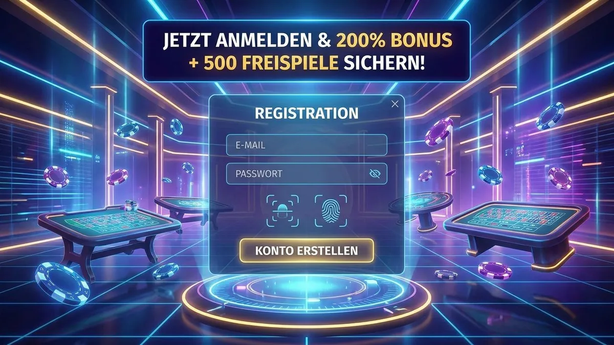 Registrierung mit Bonus